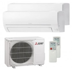 Airco Multi Split - Mitsubishi MXZ-2HA50VF + 2 x MUZ-HR25VF - vermogen 5.0 KW - incl. installatie Airco Multi Split - Mitsubishi MXZ-2HA50VF + 2 x MUZ-HR25VF - vermogen 5.0 KW - incl. installatie