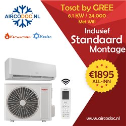 Airco Split Unit - TosoT pular by GREE - vermogen 6.1 kW - incl. installatie Airco Split Unit - TosoT pular by GREE - vermogen 6.1 kW - incl. installatie