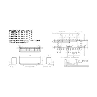 Airco Split Unit - Mitsubishi Heavy industries SRC25ZSX-W + SRK25ZSX-WF - vermogen 2.5 KW - incl. installatie Airco Split Unit - Mitsubishi Heavy industries SRC25ZSX-W + SRK25ZSX-WF - vermogen 2.5 KW - incl. installatie