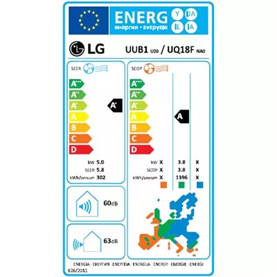 LG Console Inverter wand airco UQ09-S R32 2,5 kW set