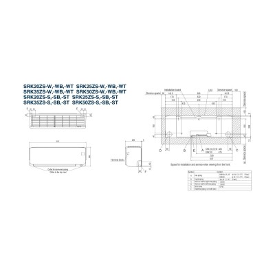 Airco Multi Split - Mitsubishi Heavy industries SCM40ZSX-W + 2 x SRK20ZS-WF - vermogen 4.0 KW - incl. installatie