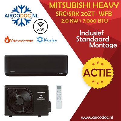 Airco Split Unit - Mitsubishi Heavy industries SRC20ZT-WB + SRK20ZT- WFB