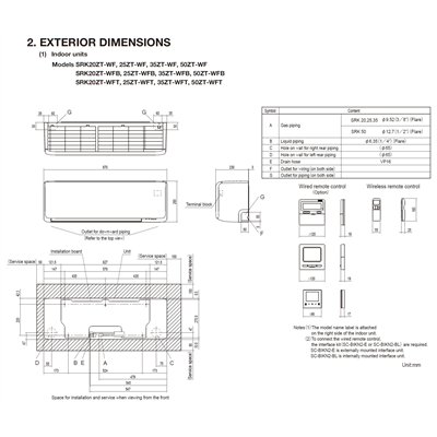 Airco Split Unit - Mitsubishi Heavy industries SRC20ZT-WB + SRK20ZT- WFB