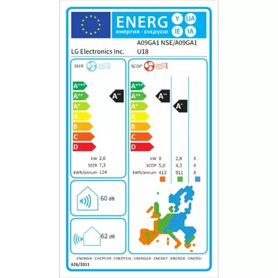 Airco Split Unit - LG Artcool Gallery Special - vermogen 3.5 kW - incl. installatie