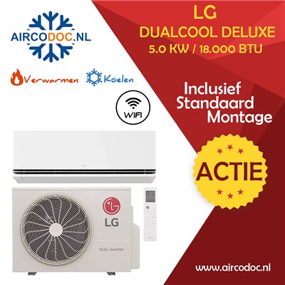 LG Dualcool Deluxe Dual Inverter airco R32 5,0 kW set